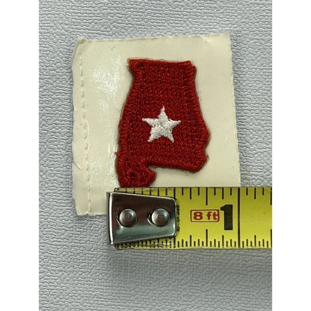 Vintage NOS Alabama State Embroidered Patches Red White Star Lot of 14 Applique